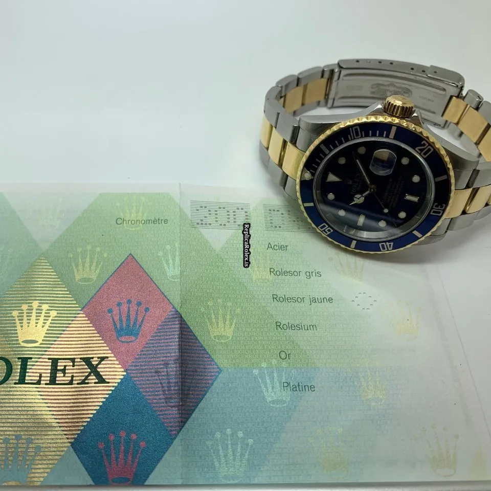 Trustworthy Replica Rolex Submariner Date 16613lb Caliber 3135 Automatic Movement 40mm Gold/steel Case Mens/unisex Watch - Image 13