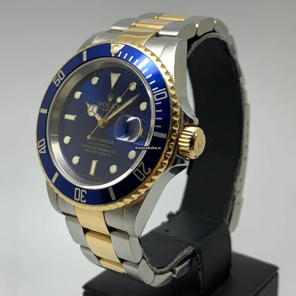 Trustworthy Replica Rolex Submariner Date 16613lb Caliber 3135 Automatic Movement 40mm Gold/steel Case Mens/unisex Watch - Image 4