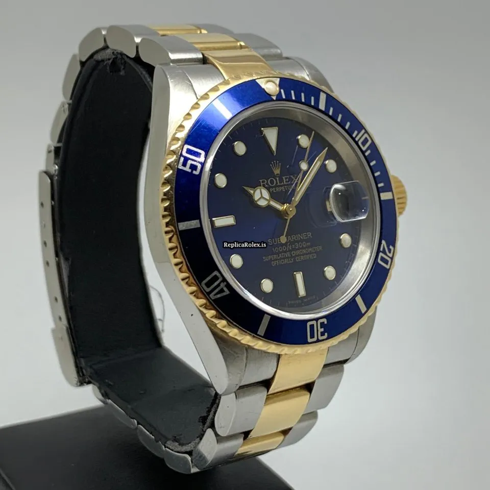 Trustworthy Replica Rolex Submariner Date 16613lb Caliber 3135 Automatic Movement 40mm Gold/steel Case Mens/unisex Watch - Image 5
