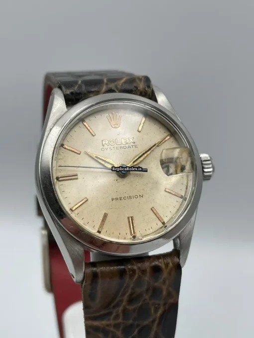 Trustworthy Knockoff Rolex Oyster Precision 6466 Caliber 1215 Manual Winding Movement 31mm Steel Case Mens/unisex Watch