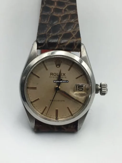 Trustworthy Knockoff Rolex Oyster Precision 6466 Caliber 1215 Manual Winding Movement 31mm Steel Case Mens/unisex Watch - Image 12