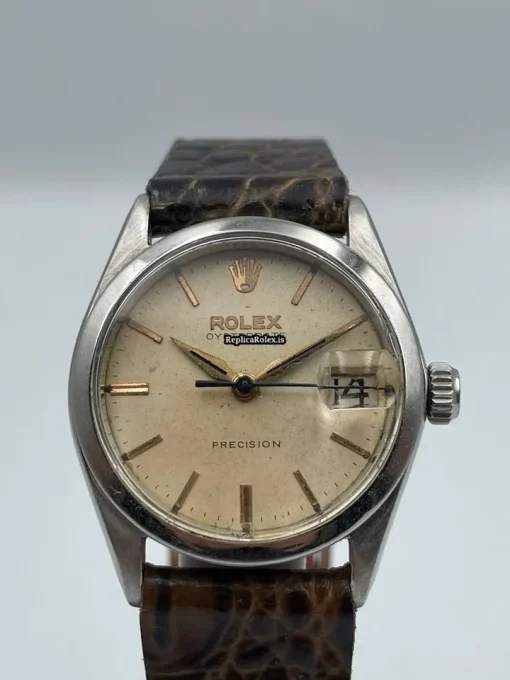 Trustworthy Knockoff Rolex Oyster Precision 6466 Caliber 1215 Manual Winding Movement 31mm Steel Case Mens/unisex Watch - Image 2