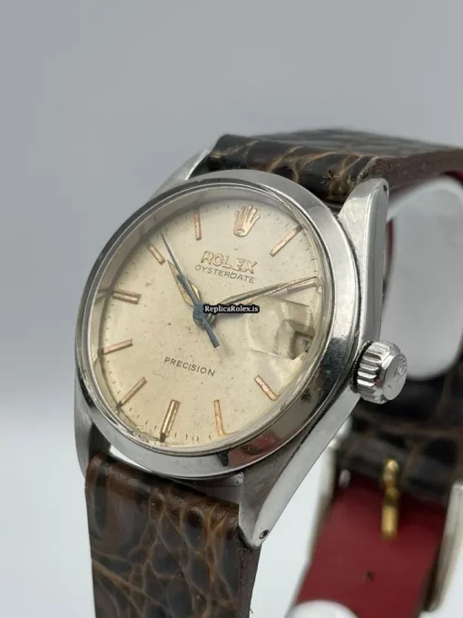 Trustworthy Knockoff Rolex Oyster Precision 6466 Caliber 1215 Manual Winding Movement 31mm Steel Case Mens/unisex Watch - Image 3