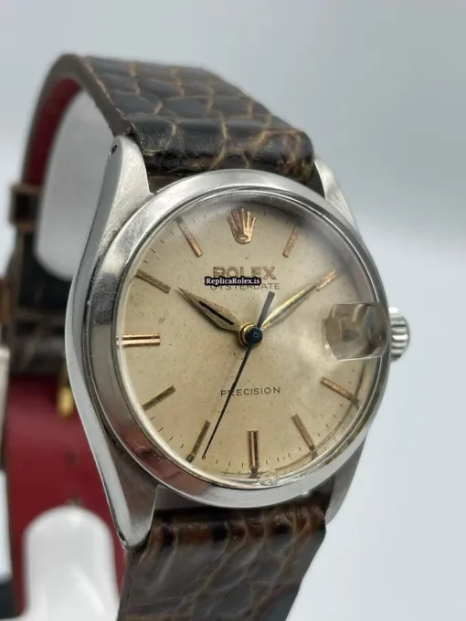 Trustworthy Knockoff Rolex Oyster Precision 6466 Caliber 1215 Manual Winding Movement 31mm Steel Case Mens/unisex Watch - Image 4
