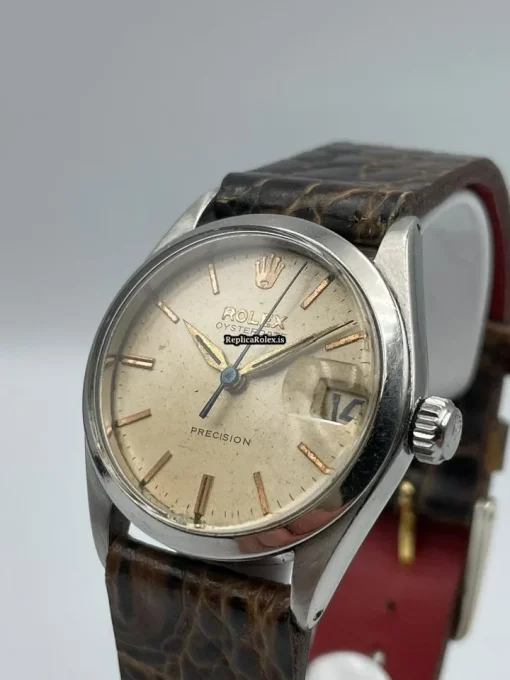 Trustworthy Knockoff Rolex Oyster Precision 6466 Caliber 1215 Manual Winding Movement 31mm Steel Case Mens/unisex Watch - Image 5