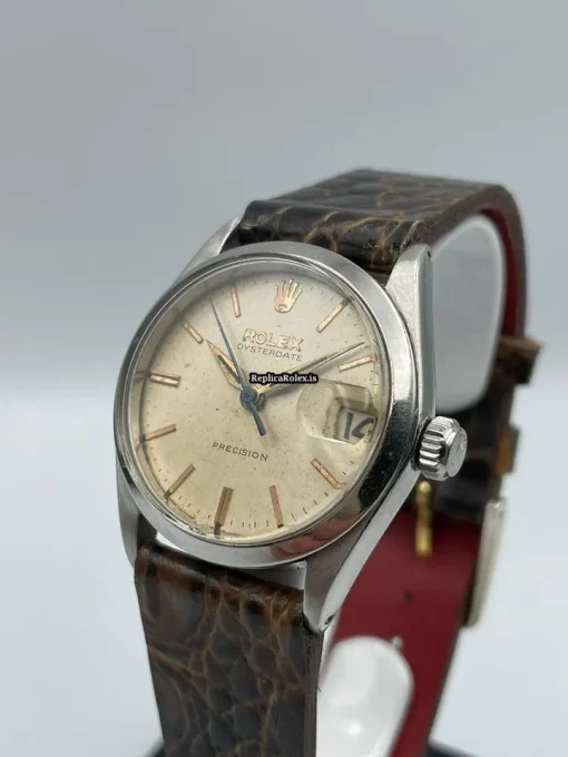 Trustworthy Knockoff Rolex Oyster Precision 6466 Caliber 1215 Manual Winding Movement 31mm Steel Case Mens/unisex Watch - Image 6