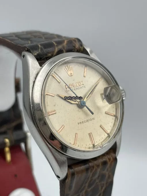 Trustworthy Knockoff Rolex Oyster Precision 6466 Caliber 1215 Manual Winding Movement 31mm Steel Case Mens/unisex Watch - Image 8