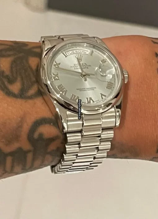 Fantastic Copy Rolex Day-date 36 118206 Caliber 3155 Automatic Movement 36mm Platinum Case Mens/unisex Watch