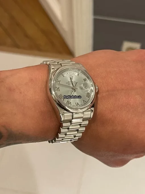 Fantastic Copy Rolex Day-date 36 118206 Caliber 3155 Automatic Movement 36mm Platinum Case Mens/unisex Watch - Image 3