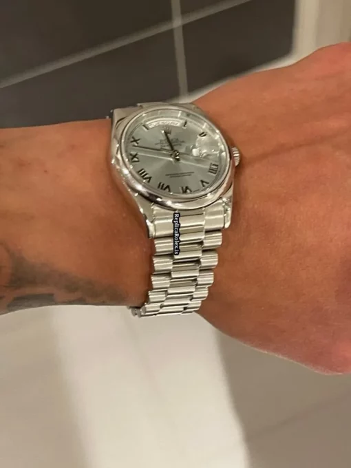 Fantastic Copy Rolex Day-date 36 118206 Caliber 3155 Automatic Movement 36mm Platinum Case Mens/unisex Watch - Image 4