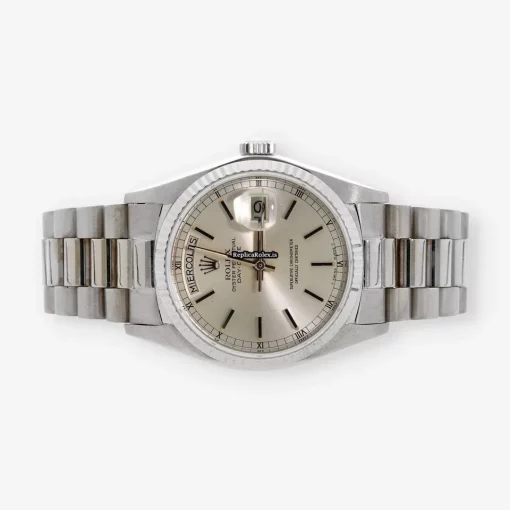 Incredible Replica Rolex Day-date 36 18039 Caliber 3055 Automatic Movement 36mm White Gold Case Mens/unisex Watch - Image 2