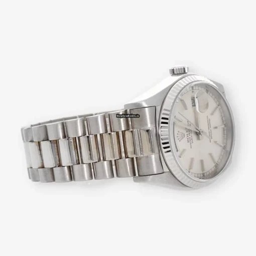 Incredible Replica Rolex Day-date 36 18039 Caliber 3055 Automatic Movement 36mm White Gold Case Mens/unisex Watch - Image 9