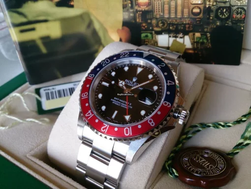 Lovely Fake Rolex Gmt-master II 16710 Automatic Movement Steel Case Watch