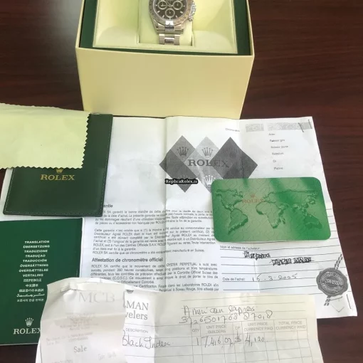 Luxury Fake Rolex Daytona 116520 Caliber 4130 Automatic Movement 40mm Steel Case Mens/unisex Watch - Image 2