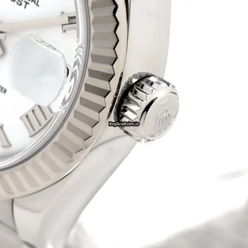 Epic Replica Rolex Lady-datejust 28 Caliber 2236 Automatic Movement 28mm Gold/steel Case Watch - Image 9