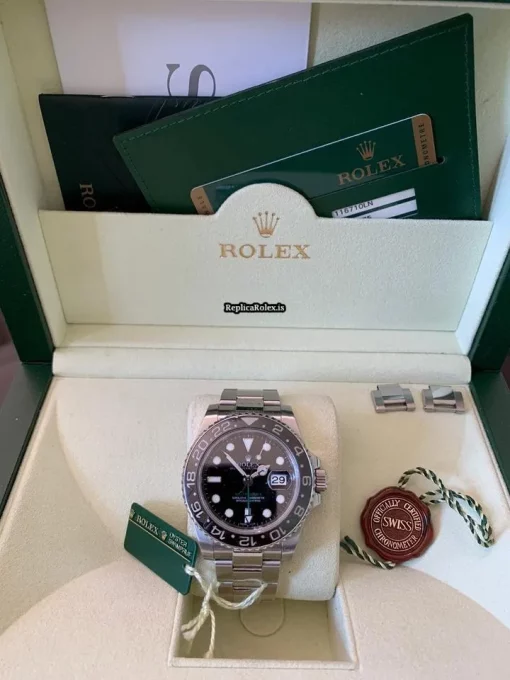 Distinctive Fake Rolex Gmt-master II 116710ln Caliber 3186 Automatic Movement 40mm Steel Case Mens/unisex Watch - Image 2