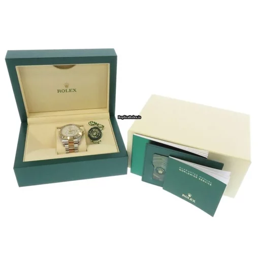 Perfect Fake Rolex Sky-dweller 326933 Caliber 9001 Automatic Movement 42mm Gold/steel Case Mens/unisex Watch - Image 11