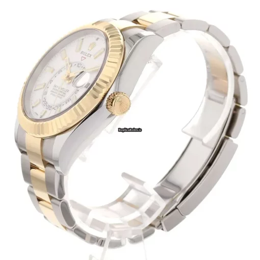 Perfect Fake Rolex Sky-dweller 326933 Caliber 9001 Automatic Movement 42mm Gold/steel Case Mens/unisex Watch - Image 2