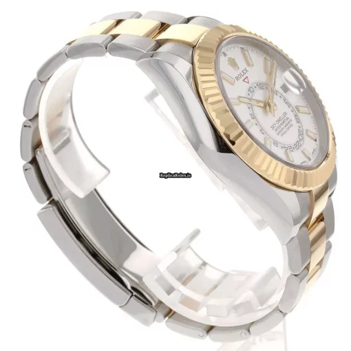 Perfect Fake Rolex Sky-dweller 326933 Caliber 9001 Automatic Movement 42mm Gold/steel Case Mens/unisex Watch - Image 4