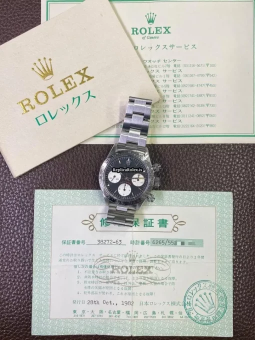 Swiss Replica Rolex Daytona 6265 Caliber 727 Manual Winding Movement 37mm Steel Case Mens/unisex Watch - Image 7