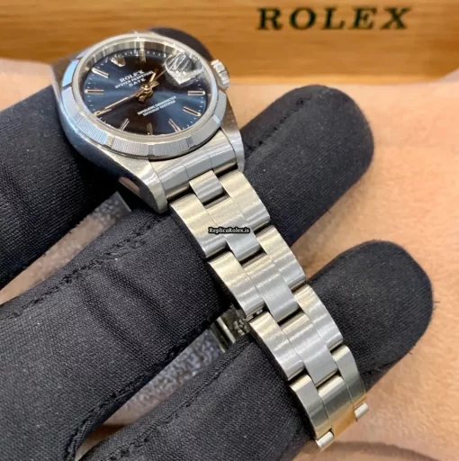 Fabulous Fakes Rolex Oyster Perpetual Lady Date 69160 Caliber 2135 Automatic Movement 26mm Steel Case Womens Watch - Image 2