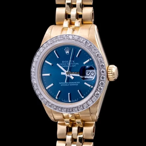 Cheap Replica Rolex Lady-datejust 69178 Caliber 2135 Automatic Movement 26mm Yellow Gold Case Womens Watch