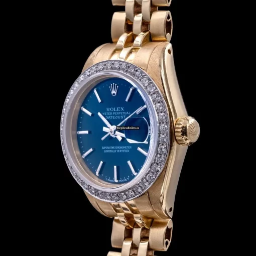 Cheap Replica Rolex Lady-datejust 69178 Caliber 2135 Automatic Movement 26mm Yellow Gold Case Womens Watch - Image 4