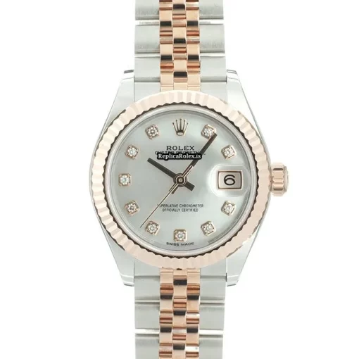 High-end Clone Rolex Lady-datejust 279171ng Caliber 2236 Automatic Movement 28mm Gold/steel Case Watch