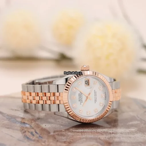 High-end Clone Rolex Lady-datejust 279171ng Caliber 2236 Automatic Movement 28mm Gold/steel Case Watch - Image 3