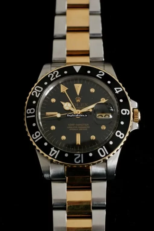 Ideal Fake Rolex Gmt-master 1675 Caliber 1570 Automatic Movement 40mm Gold/steel Case Mens/unisex Watch