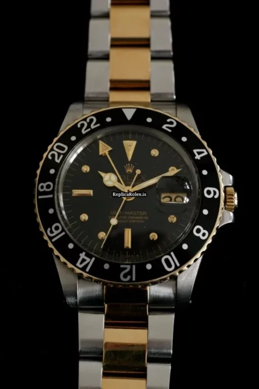 Ideal Fake Rolex Gmt-master 1675 Caliber 1570 Automatic Movement 40mm Gold/steel Case Mens/unisex Watch - Image 5