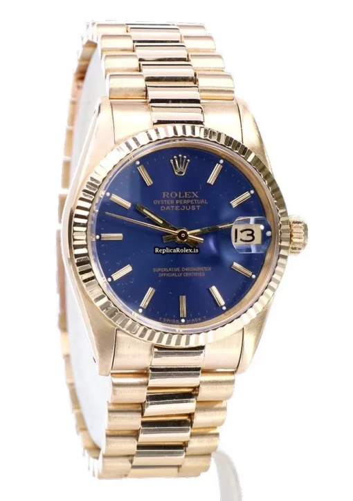 Fantastic Clone Rolex Datejust 6827 Caliber 2135 Automatic Movement 31mm Yellow Gold Case Womens Watch - Image 6