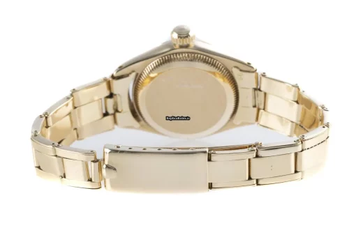 Excellent Replica Rolex Oyster Perpetual Lady Date 6517 Caliber 1130 Automatic Movement 26mm Yellow Gold Case Womens Watch - Image 10