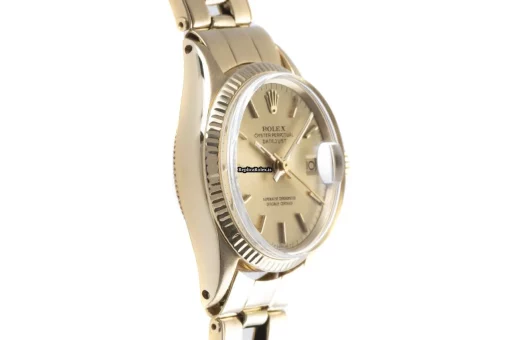 Excellent Replica Rolex Oyster Perpetual Lady Date 6517 Caliber 1130 Automatic Movement 26mm Yellow Gold Case Womens Watch - Image 6