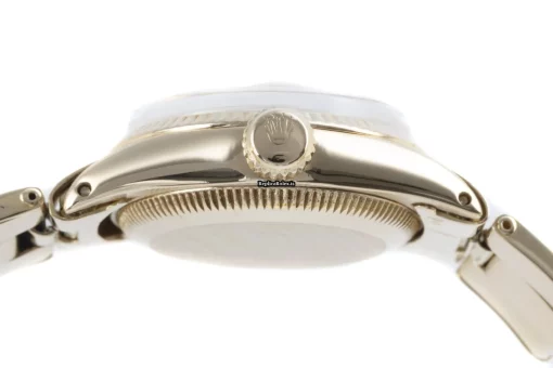 Excellent Replica Rolex Oyster Perpetual Lady Date 6517 Caliber 1130 Automatic Movement 26mm Yellow Gold Case Womens Watch - Image 9