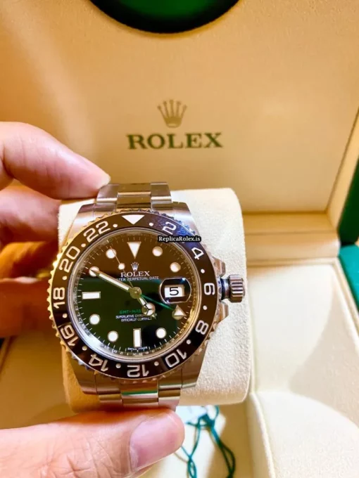 Pleasing Fake Rolex Gmt-master II 116710ln Caliber 3186 Automatic Movement 40mm Steel Case Mens/unisex Watch - Image 6