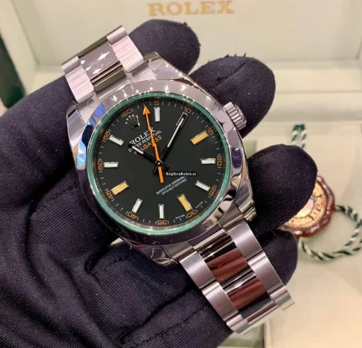 Incredible Replica Rolex Milgauss 116400gv Caliber 3131 Automatic Movement 40mm Steel Case Mens/unisex Watch - Image 2