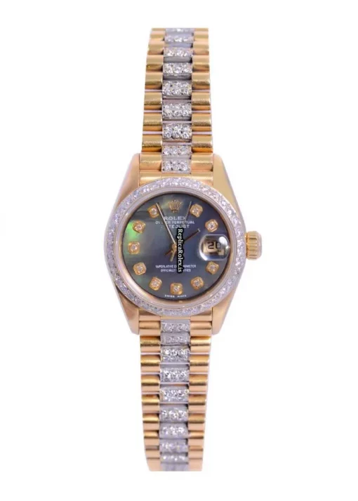 Amazing Replica Rolex Lady-datejust 69178 Automatic Movement 26mm Yellow Gold Case Womens Watch