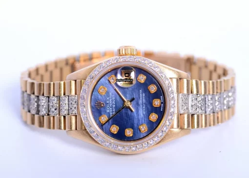 Amazing Replica Rolex Lady-datejust 69178 Automatic Movement 26mm Yellow Gold Case Womens Watch - Image 2