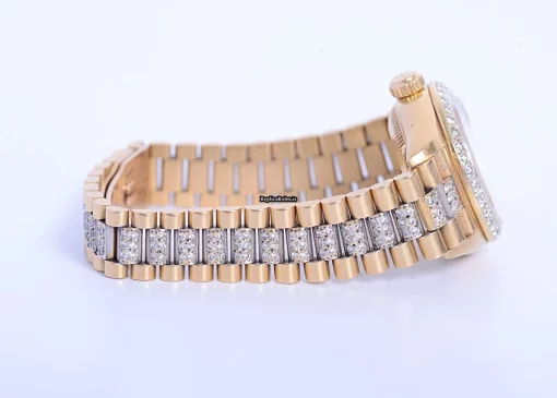 Amazing Replica Rolex Lady-datejust 69178 Automatic Movement 26mm Yellow Gold Case Womens Watch - Image 5