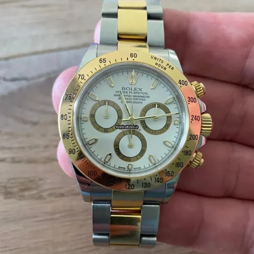 Mind-boggling Fake Rolex Daytona 116523 Caliber 4130 Automatic Movement 40mm Gold/steel Case Mens/unisex Watch - Image 3