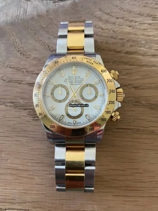 Mind-boggling Fake Rolex Daytona 116523 Caliber 4130 Automatic Movement 40mm Gold/steel Case Mens/unisex Watch - Image 7