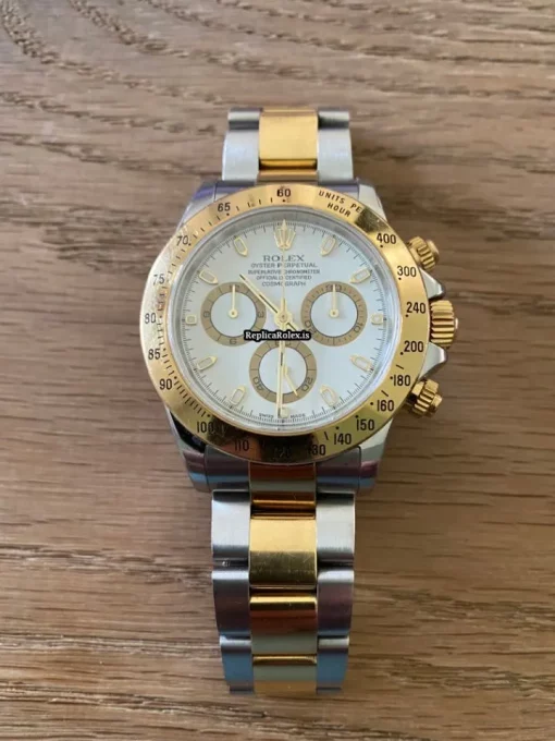 Mind-boggling Fake Rolex Daytona 116523 Caliber 4130 Automatic Movement 40mm Gold/steel Case Mens/unisex Watch - Image 8