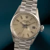Wonderful Fake Rolex Oyster Perpetual Lady Date 6516 Caliber 1160 Automatic Movement 26mm White Gold Case Womens Watch
