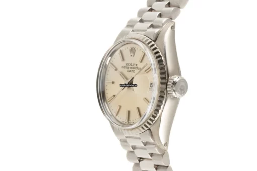 Wonderful Fake Rolex Oyster Perpetual Lady Date 6516 Caliber 1160 Automatic Movement 26mm White Gold Case Womens Watch - Image 5