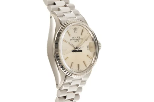 Wonderful Fake Rolex Oyster Perpetual Lady Date 6516 Caliber 1160 Automatic Movement 26mm White Gold Case Womens Watch - Image 6
