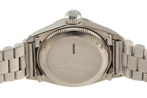 Wonderful Fake Rolex Oyster Perpetual Lady Date 6516 Caliber 1160 Automatic Movement 26mm White Gold Case Womens Watch - Image 8
