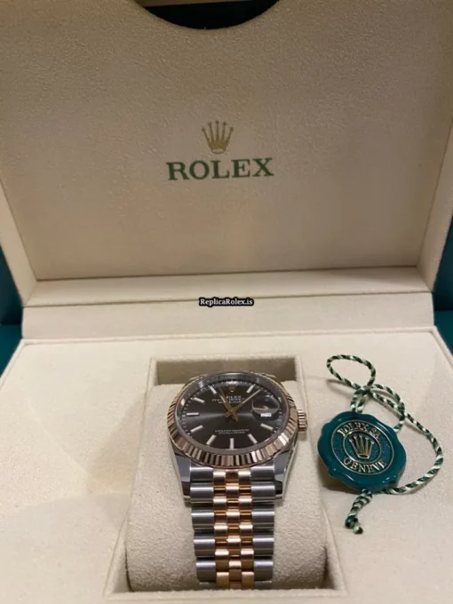 Amazing Replica Rolex Datejust 126231-0013 Caliber 3235 Automatic Movement 36mm Gold/steel Case Mens/unisex Watch - Image 3