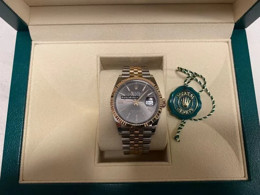 Amazing Replica Rolex Datejust 126231-0013 Caliber 3235 Automatic Movement 36mm Gold/steel Case Mens/unisex Watch - Image 4