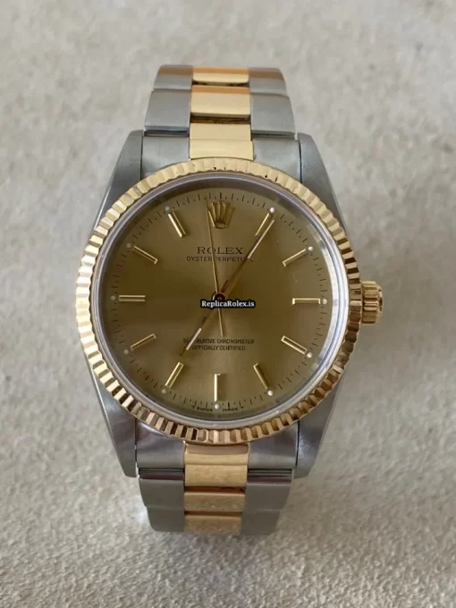 Wholesale Imitation Rolex Oyster Perpetual 14233 Caliber 3000 Automatic Movement 34mm Gold/steel Case Mens/unisex Watch - Image 3